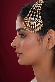 Gold Finish Kundan Polki Passa