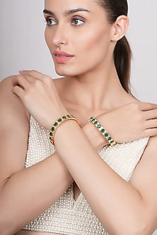 Gold Plated Bangles (Set Of 2)