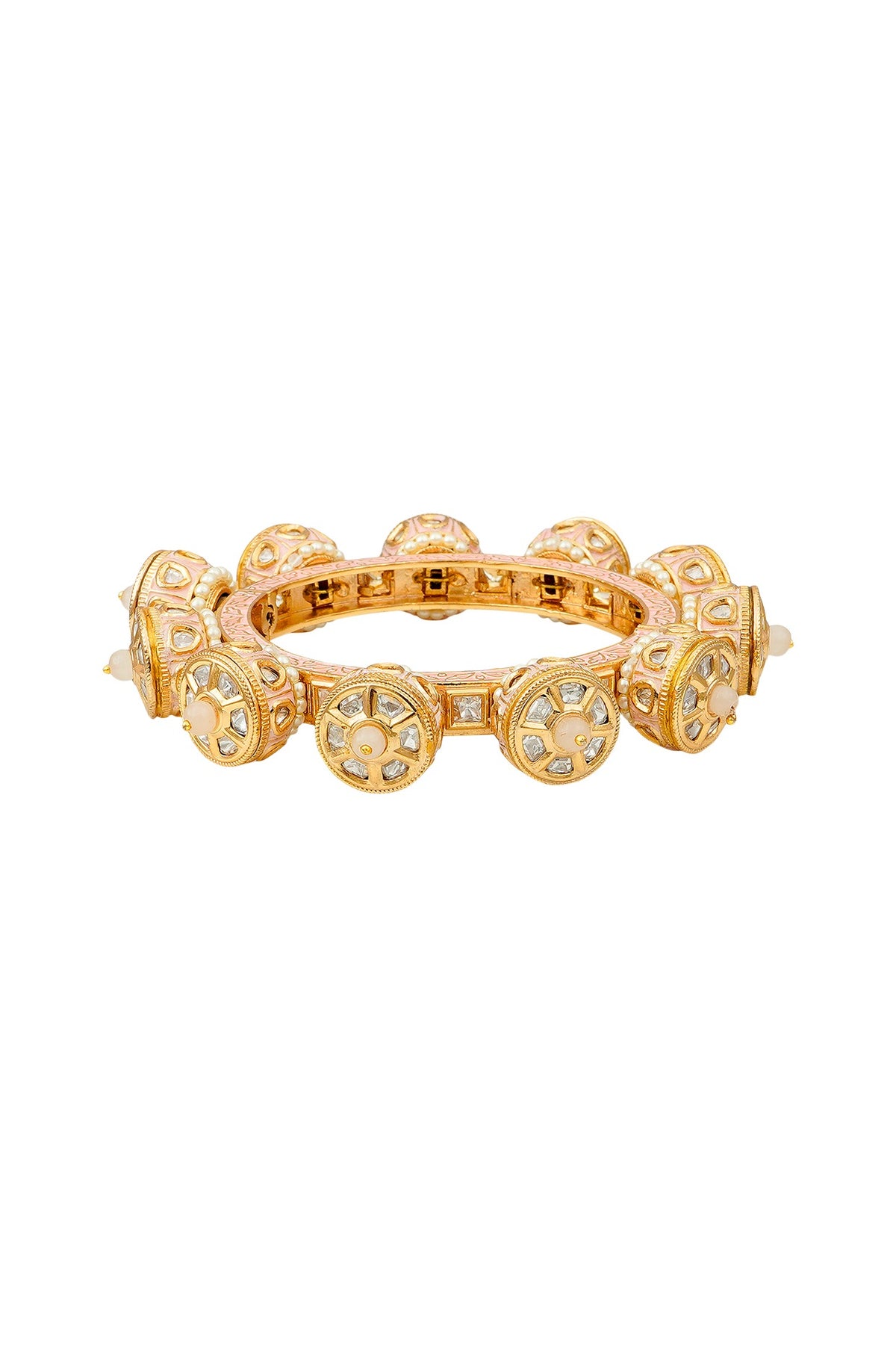 Gold Plated Enameled Bangle