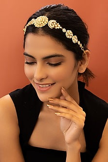 Gold Plated Silver-Alloy Sheeshpatti