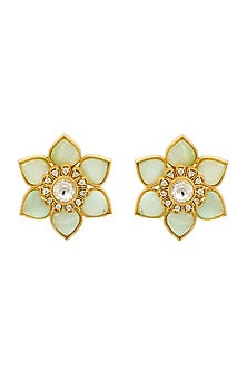 Gold Plated Meenakari Stud Earrings
