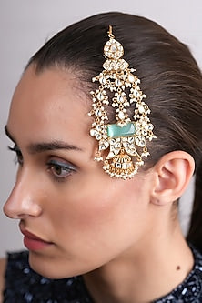 Gold Plated Mint Beaded Pasa