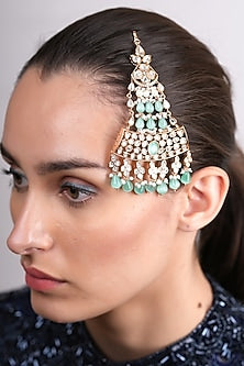 Gold Plated Mint Beaded Pasa