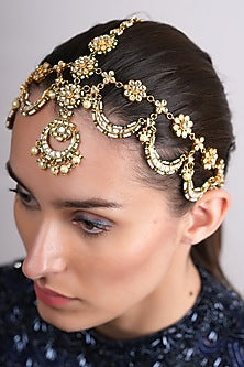 Gold Plated Chand Sitara Mathapatti