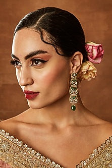Gold Plated Kundan Polki Choker Necklace Set