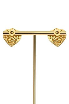 Gold Plated Zircon Stud Earrings