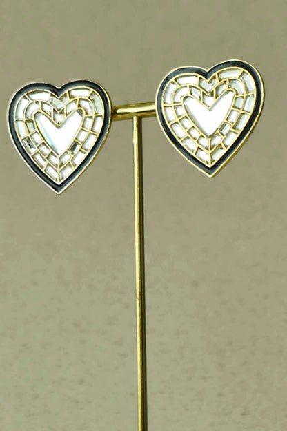 Gold Plated Mirror Stud Earrings