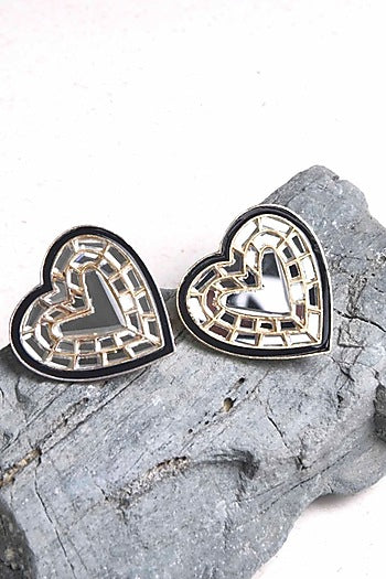 Gold Plated Mirror Stud Earrings