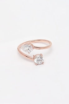Rose Gold Finish Adjustable Drop Earrings