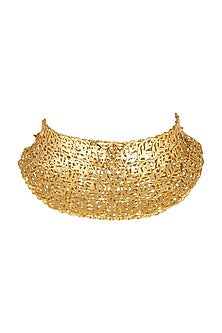 Gold Finish Choker Necklace