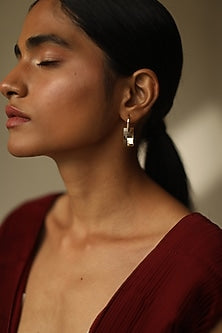 Gold Finish Swarovski Earrings