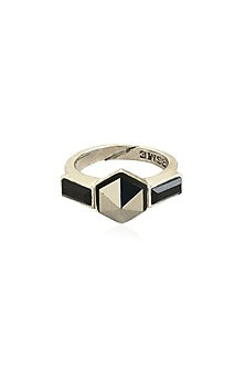 Black Rhodium Finish Swarovski Ring