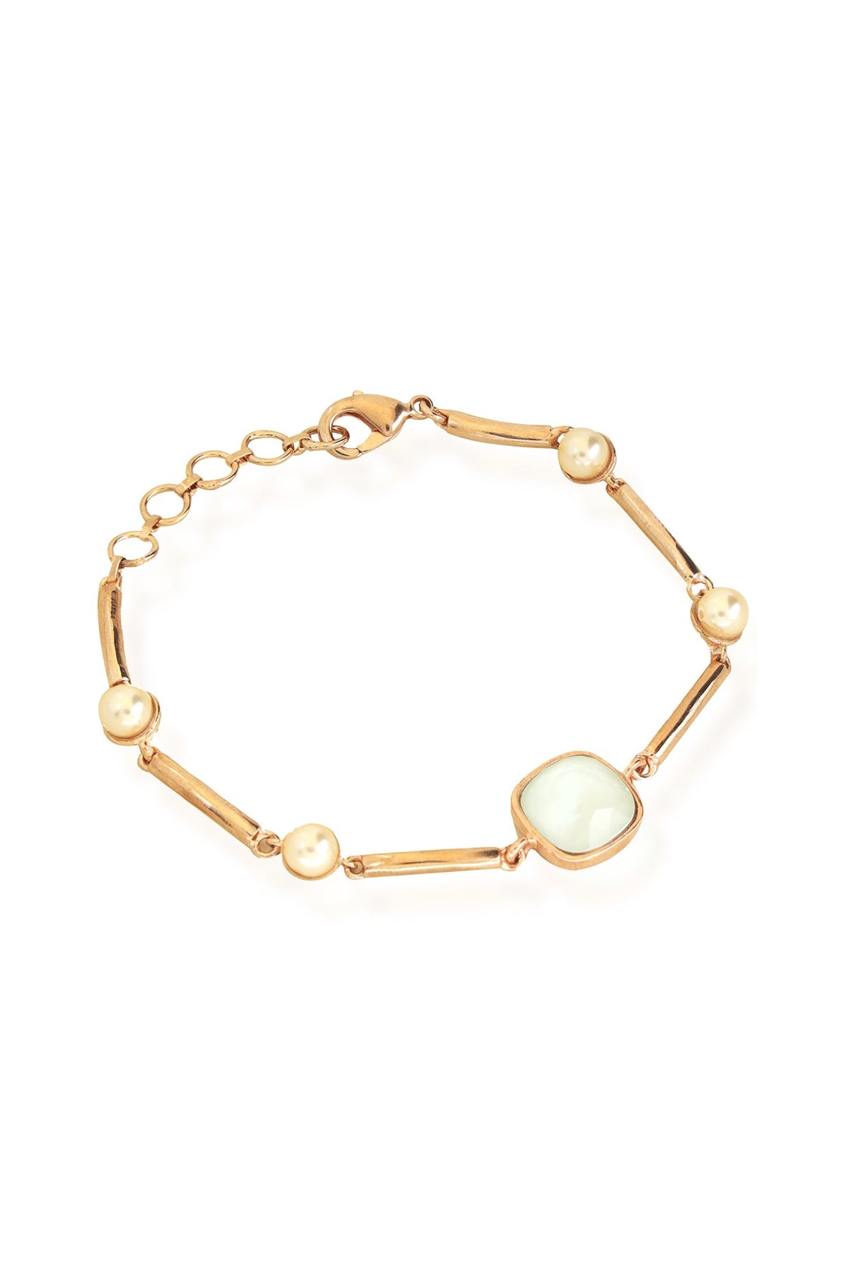 Rose Gold Finish Pearl Bracelet