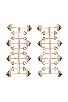 Rose Gold Finish Swarovski Dangler Earrings