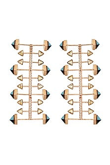 Rose Gold Finish Swarovski Dangler Earrings