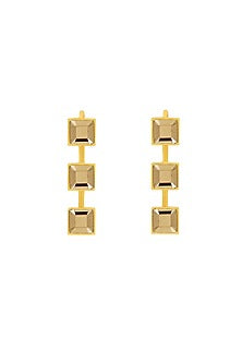Gold Finish Swarovski Dangler Earrings