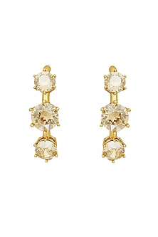 Gold Finish Swarovski Dangler Earrings