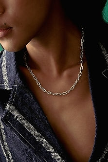 White Finish Swarovski Choker Necklace