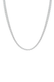 White Finish Swarovski Serpentine Chain Necklace