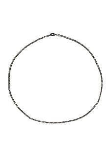 White Finish Swarovski Braided Chain Necklace