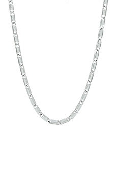 White Finish Swarovski Braided Chain Necklace