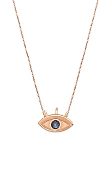 Rose Gold Finish Swarovski Cat Eye Pendant Necklace