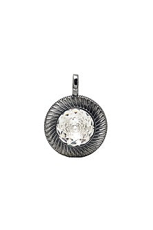 Black Rhodium Finish Swarovski & Onyx Pendant