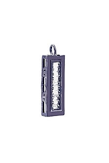 White Finish Obsidian & Swarovski Pendant