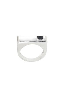 White Finish Tanzanite & Swarovski Ring