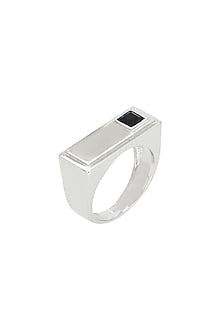 White Finish Tanzanite & Swarovski Ring
