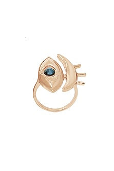 Rose Gold Finish Swarovski Cat Eye Ring