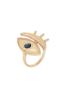 Rose Gold Finish Swarovski Cat Eye Ring