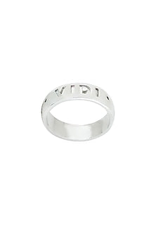 White Finish Swarovski Ring