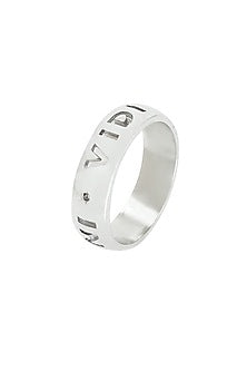 White Finish Swarovski Ring