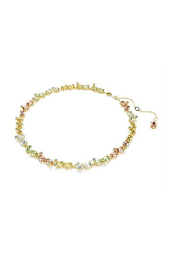 Gold Plated Multi-Colored Swarovski Necklace