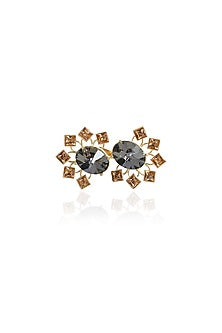 White Rhodium Finish Swarovski Crystal Ring