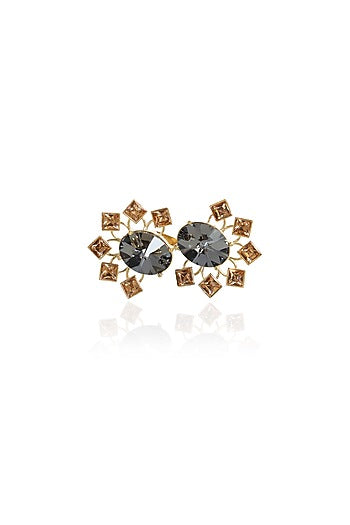 White Rhodium Finish Swarovski Crystal Ring