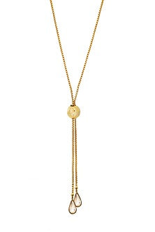 Gold Finish Swarovski Crystal Long Necklace