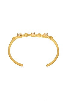 Gold Finish Swarovski Stone Kada