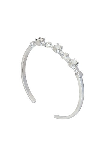 White Finish Grey Swarovski Stone Kada