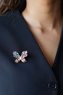 Gold Plated Multi-Colored Swarovski Pendant Necklace