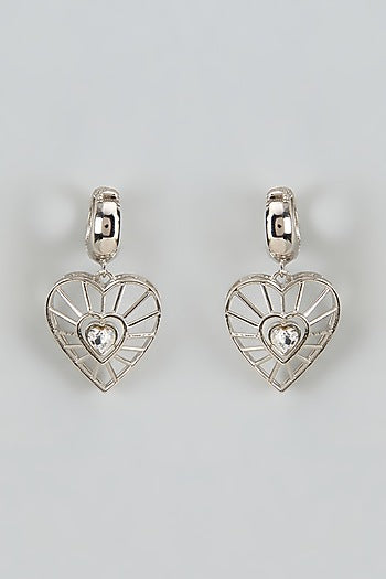 White Finish Swarovski Darling Dream Dangler Earrings