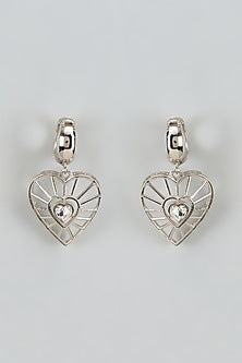White Finish Swarovski Darling Dream Dangler Earrings