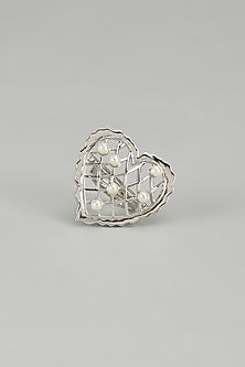 Black Rhodium Finish Swarovski Loves Vow Ring