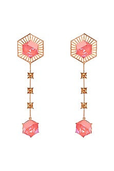 Rose Gold Finish Swarovski Earrings