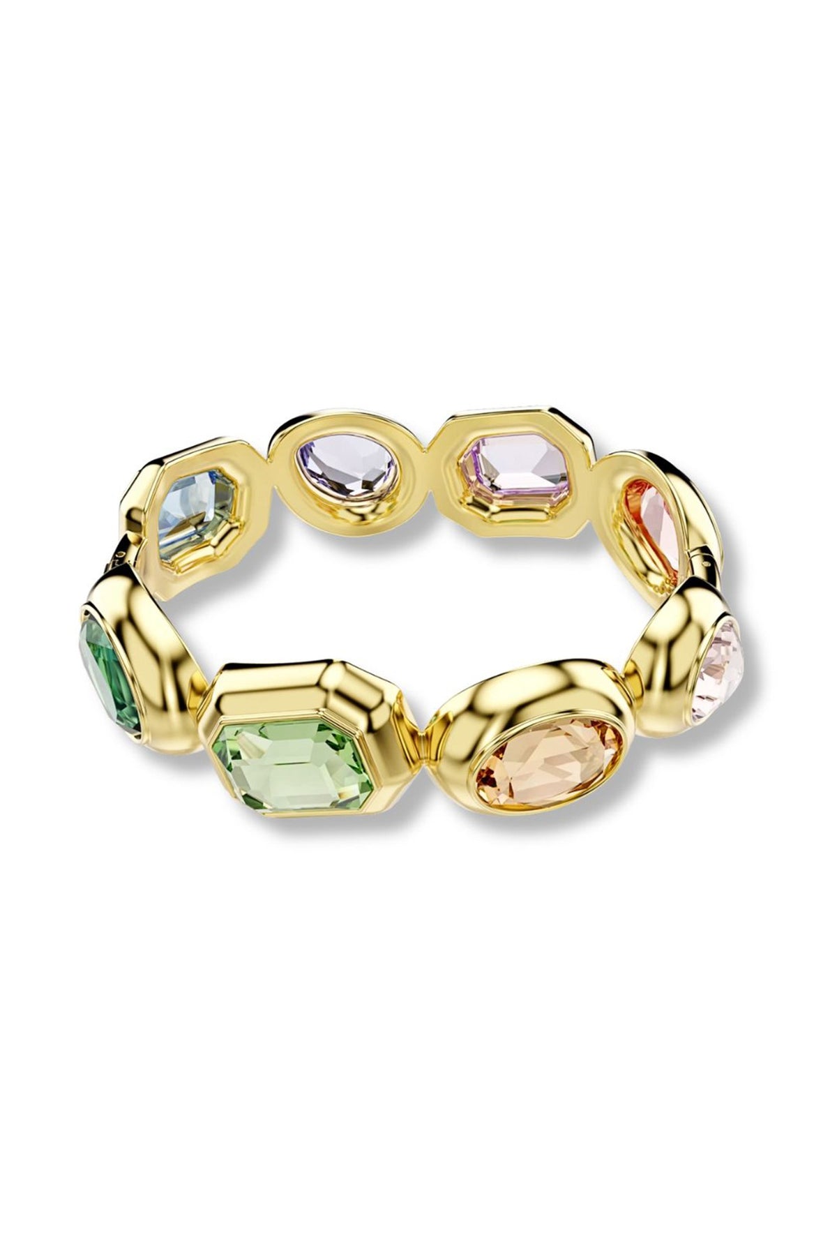 Gold Plated Multi-Colored Swarovski Crystal Bracelet