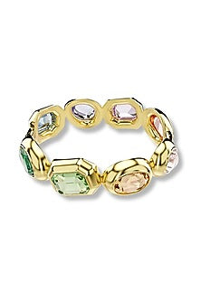 Gold Plated Multi-Colored Swarovski Crystal Bracelet