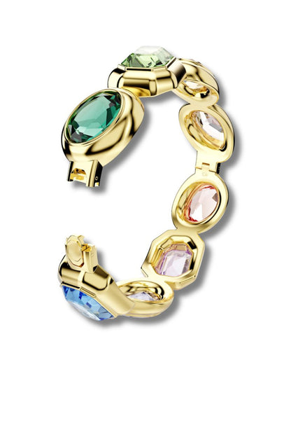 Gold Plated Multi-Colored Swarovski Crystal Bracelet