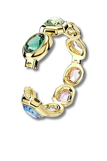 Gold Plated Multi-Colored Swarovski Crystal Bracelet