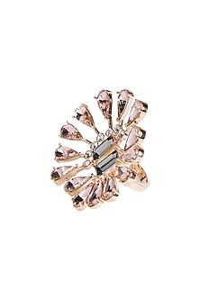 Rose Gold Finish Swarovski Crystal Ring